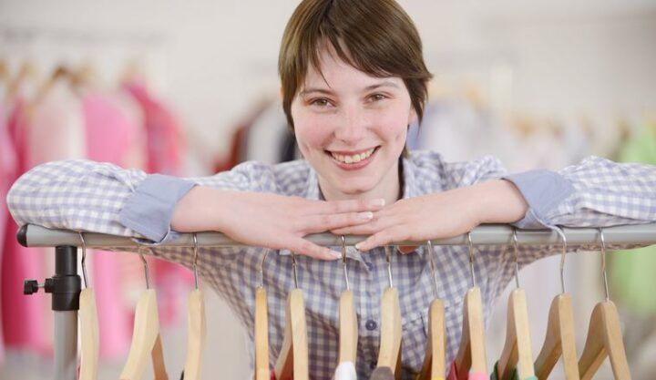 Proud owner of a fashion boutique